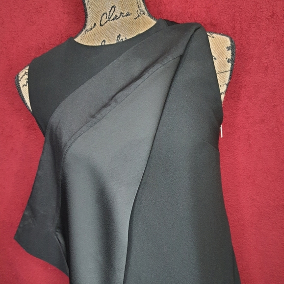 NWT Ted Baker Black Two-Tone Wrap Dress Blouse - Picture 5 of 8